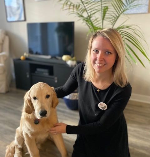 Quinn with Dog