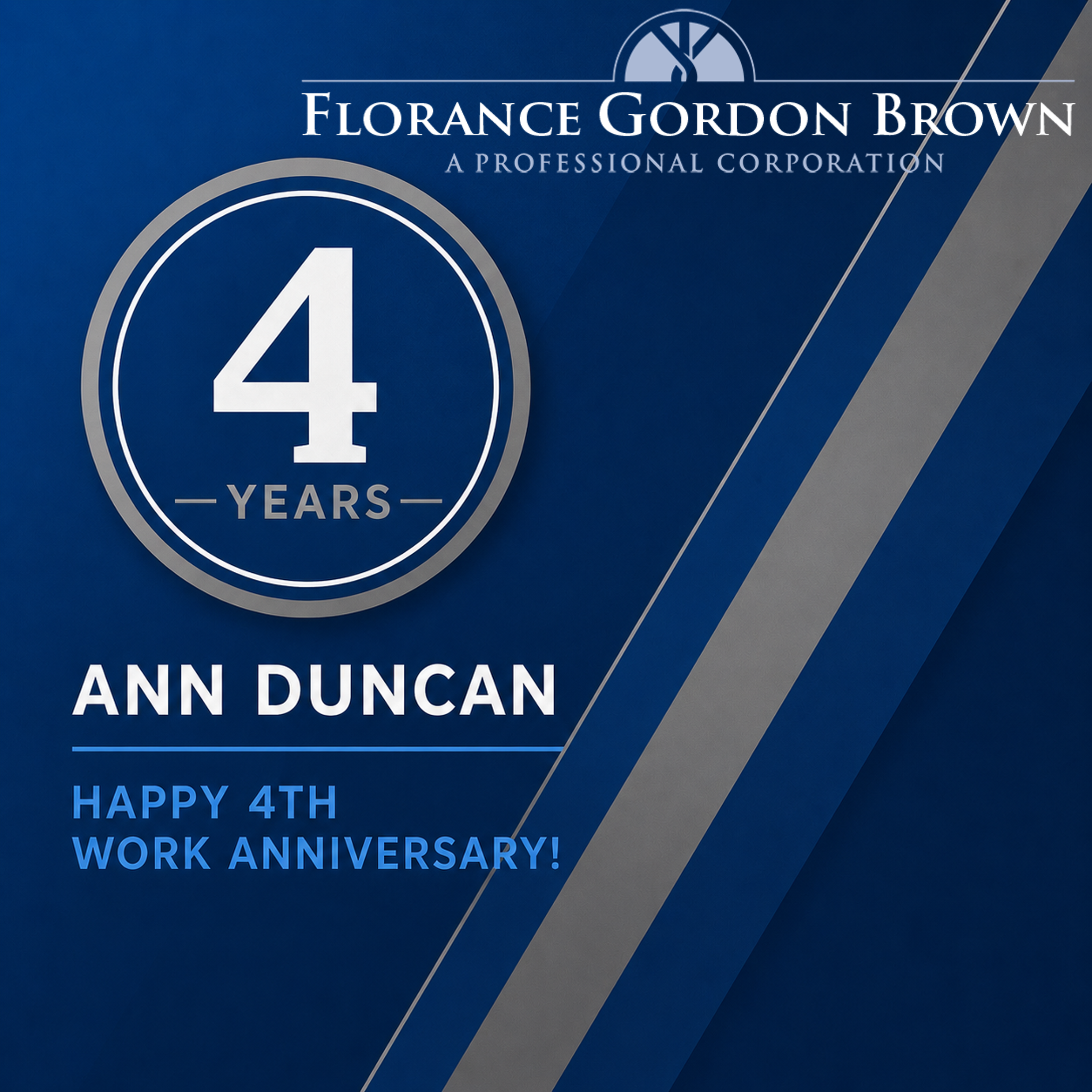 Ann Duncan - 4 years with FGB